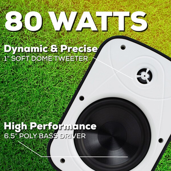 Main product image for Dayton Audio IO65XP Bluetooth 80 Watt Outdoor Installation Speaker Pair White310-041